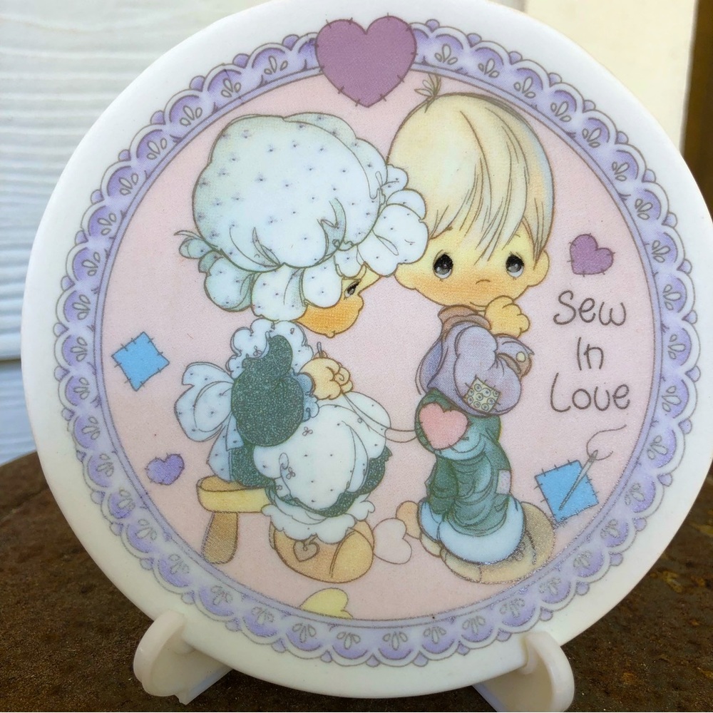 Precious Moments “Sew in Love” plate